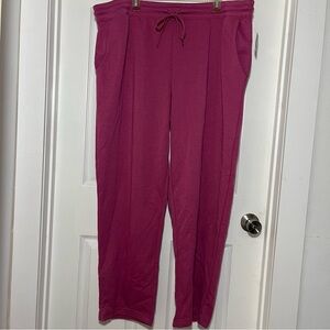 Just Be Fleece Lounge Pants NWT Red Violet Plus Size 3X